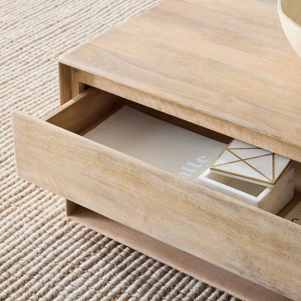 Anton Solid Wood Storage Coffee Table West Elm UK